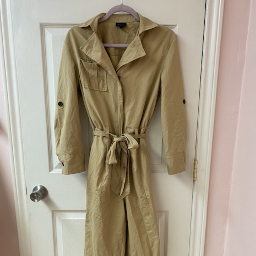 Khaki-colored tan utility jumpsuit by Who What Wear, Size XS